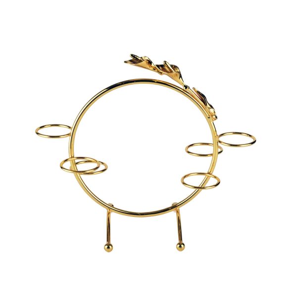 ستاند قهوة 6 حبات موديل زنبق ذهبي