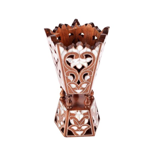 مبخرة سداسية خشب مصدفة