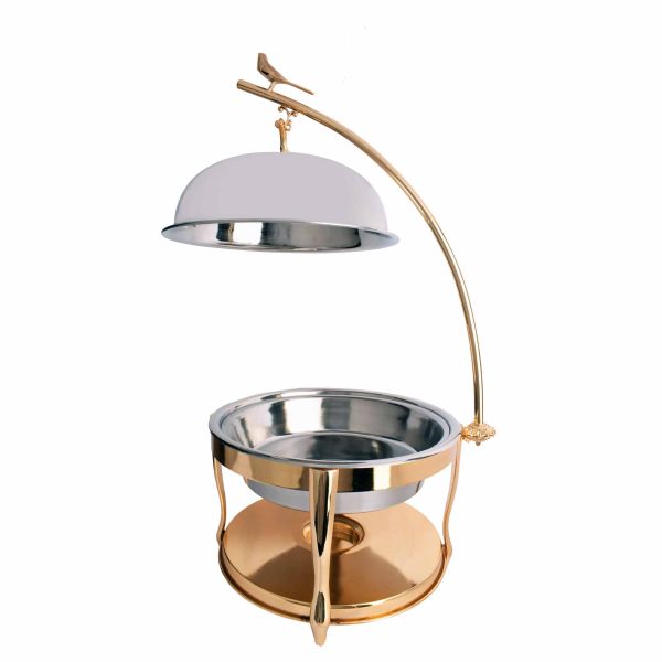 سخان مدور قاعدة مع غطاء لون ذهبي