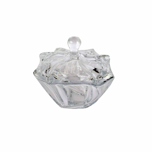 صحن شوكلا كريستال بوهيمي مزخرف مع غطاء