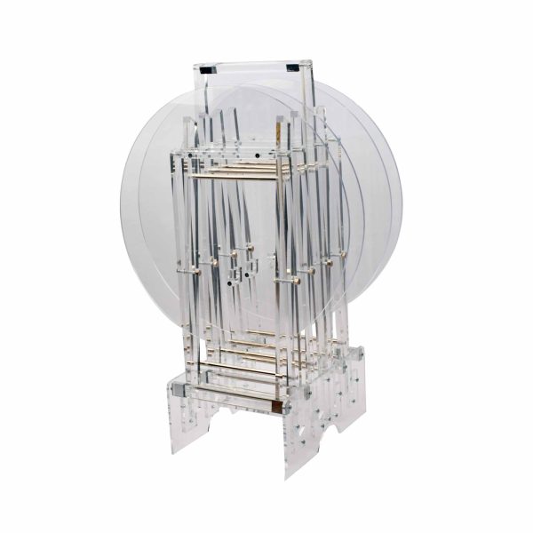 طقم طاولات سادة مدور اكسسوارات فضي