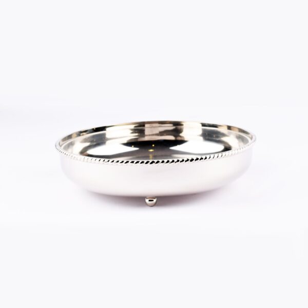 زبدية سلطة موديل كورد لون فضي مع اكرليك داخلها مقاس 25سم